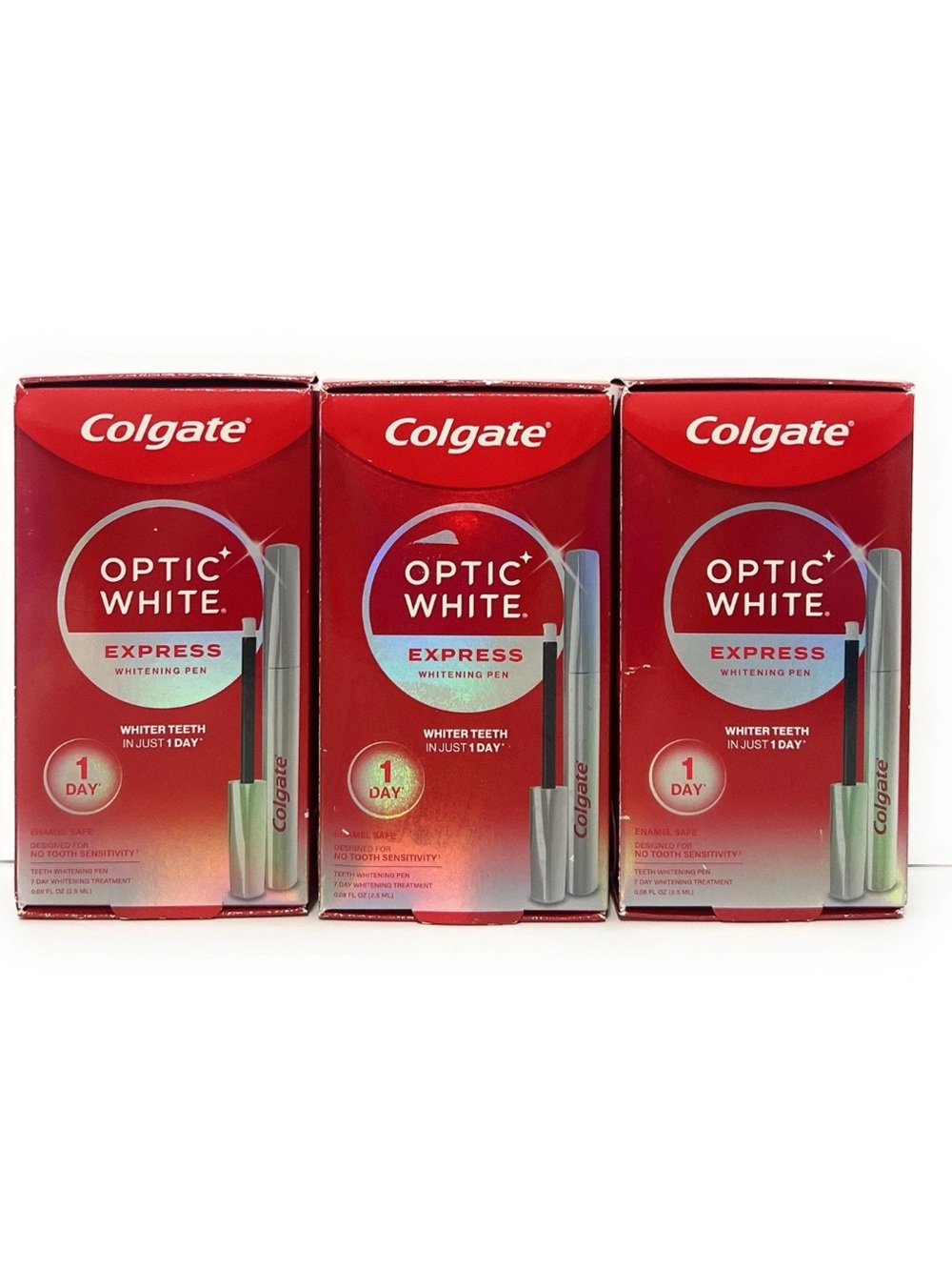 3 X Colgate Optic White Express Teeth Whitening Pen 35 Treatments Exp 10/2026